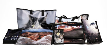Taschenkollektion aus Lastwagenplane